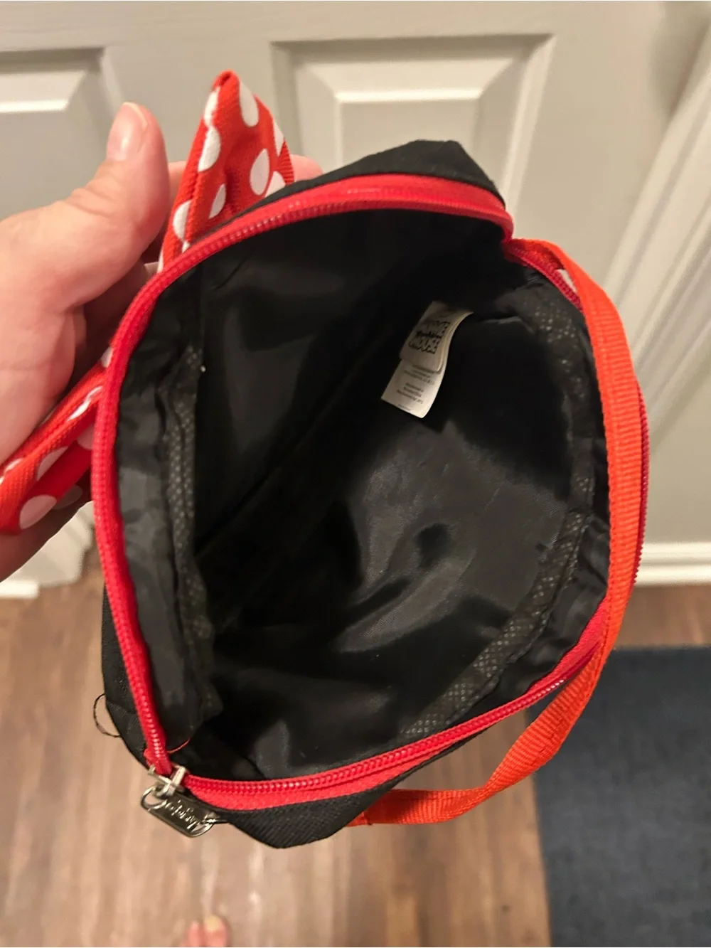 Black & Red Polka Dot Bow Wristlet Clutch